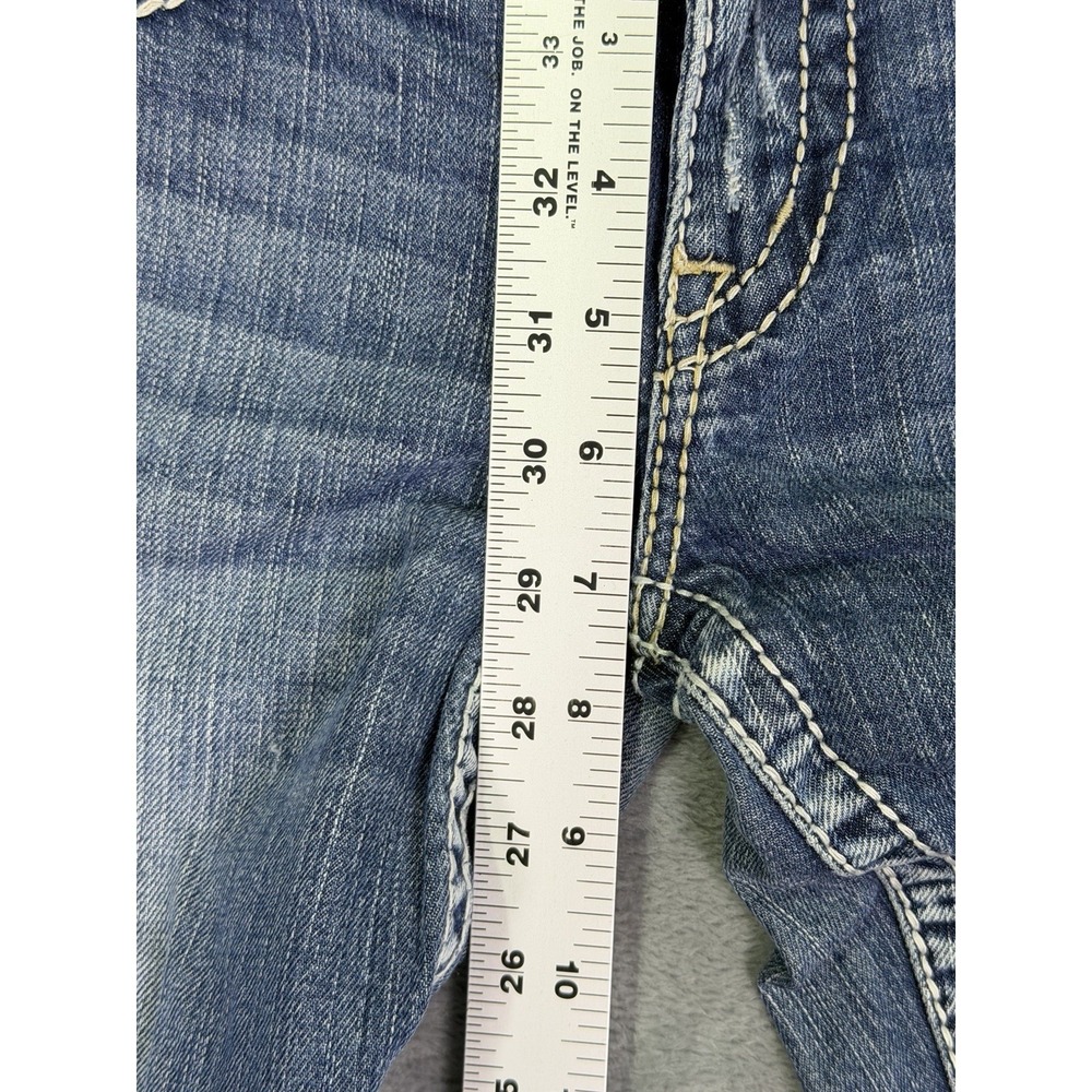 Silver Jeans Womens 28 Blue Bootcut Distressed Denim Berkley Surplus Low Rise - Picture 4 of 12